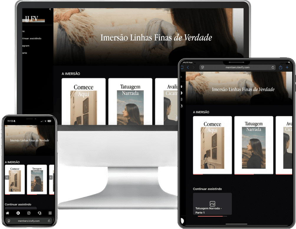 Plataforma da Imersão Linhas Finas de Verdade em dispositivos